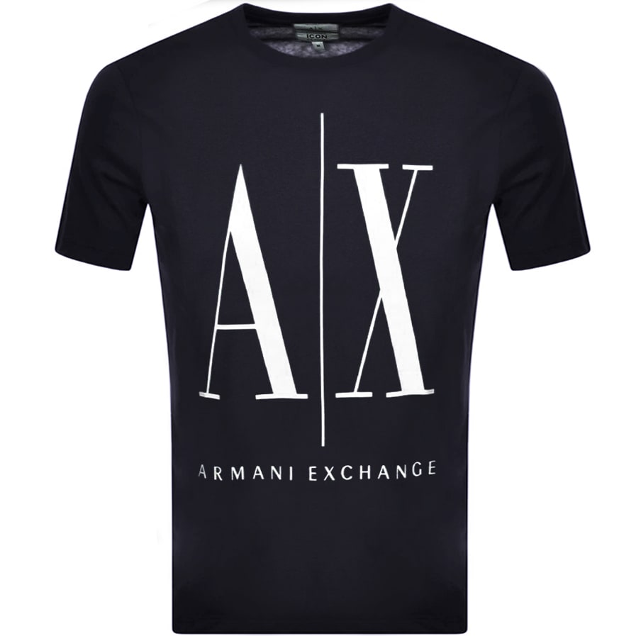 Alternative Image for ProductArmani Exchange Crew Neck Logo T Shirt Navy1
